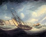 Famous South Paintings - The Rapid Schooner and Deal Lugger off the South Foreland
